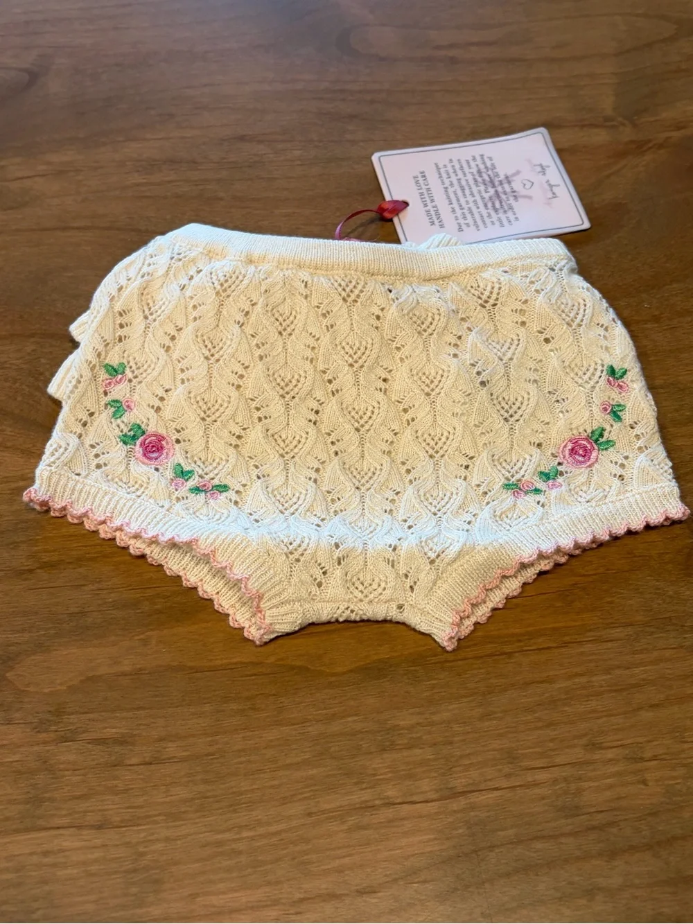 NWT $50 Konges Slojd Rosier Shorts in Off White Infant